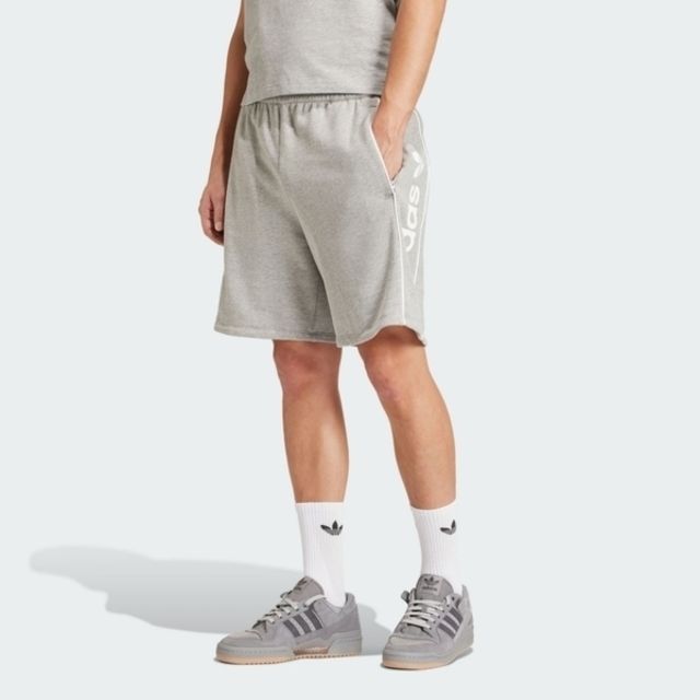 adidas Originals Adidas NY Short [IR9346] 男 短褲 運動 休閒 經典 復古 三葉草 棉質 拉鍊口袋 灰