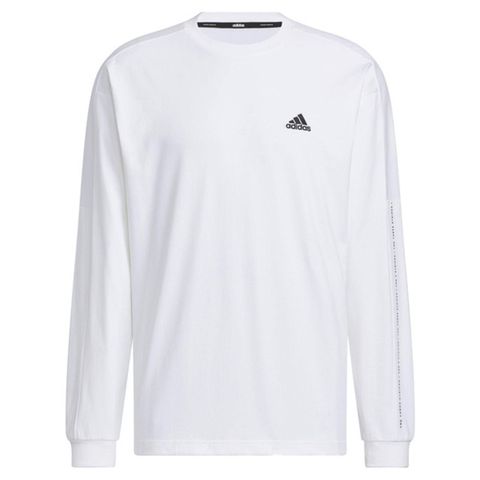 ADIDAS 愛迪達 Word L/S Tee IK7344 男女 長袖 上衣 亞洲版 運動 休閒 居家 純棉 柔軟 白黑