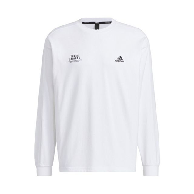 ADIDAS 愛迪達  Word L/S Tee IM8758 男女 長袖 上衣 運動 訓練 休閒 棉質 輕鬆 舒適 白黑