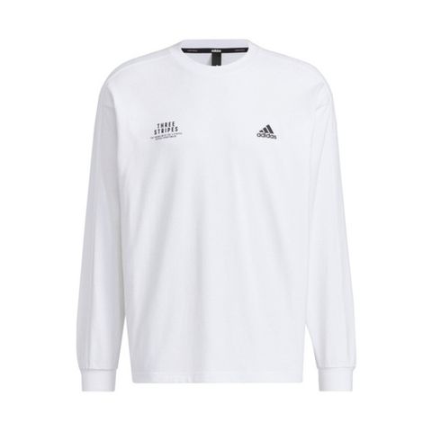 ADIDAS 愛迪達 Word L/S Tee IM8758 男女 長袖 上衣 運動 訓練 休閒 棉質 輕鬆 舒適 白黑