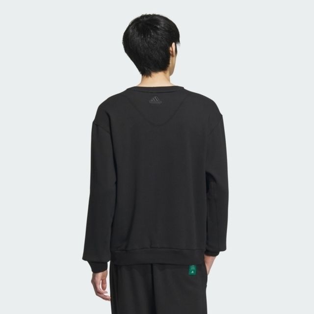 ADIDAS 愛迪達  ST FL LOGO SWT IT3974 男 長袖 上衣 運動 訓練 休閒 寬鬆 圓領 舒適 黑