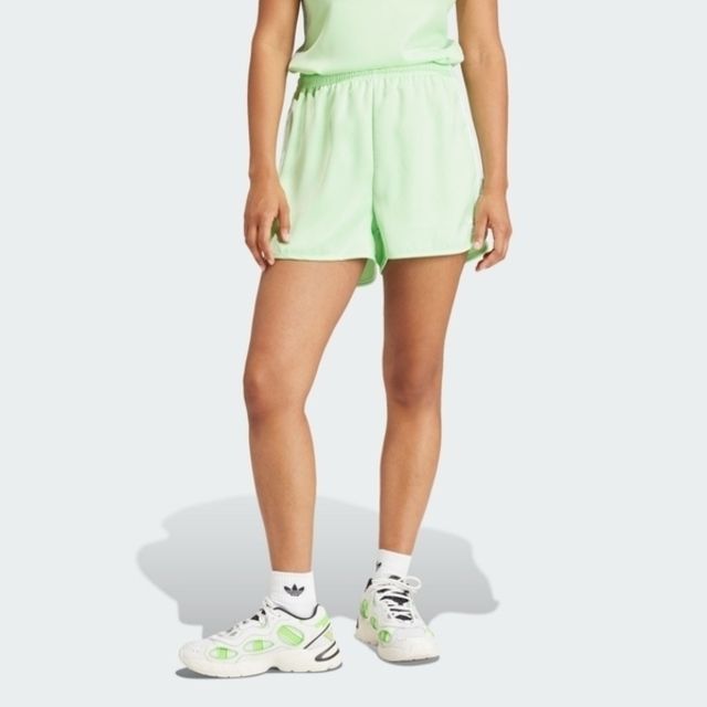 adidas Originals Adidas Sprint Shorts IP0712 女 短褲 運動 休閒 復古 三葉草 寬鬆 缎布 淺綠