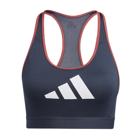 adidas 運動內衣 Dont Rest Stripes Bra 愛迪達 中度支撐 健身 重訓 瑜珈 襯墊 藍 紅 GM6180 GM6180