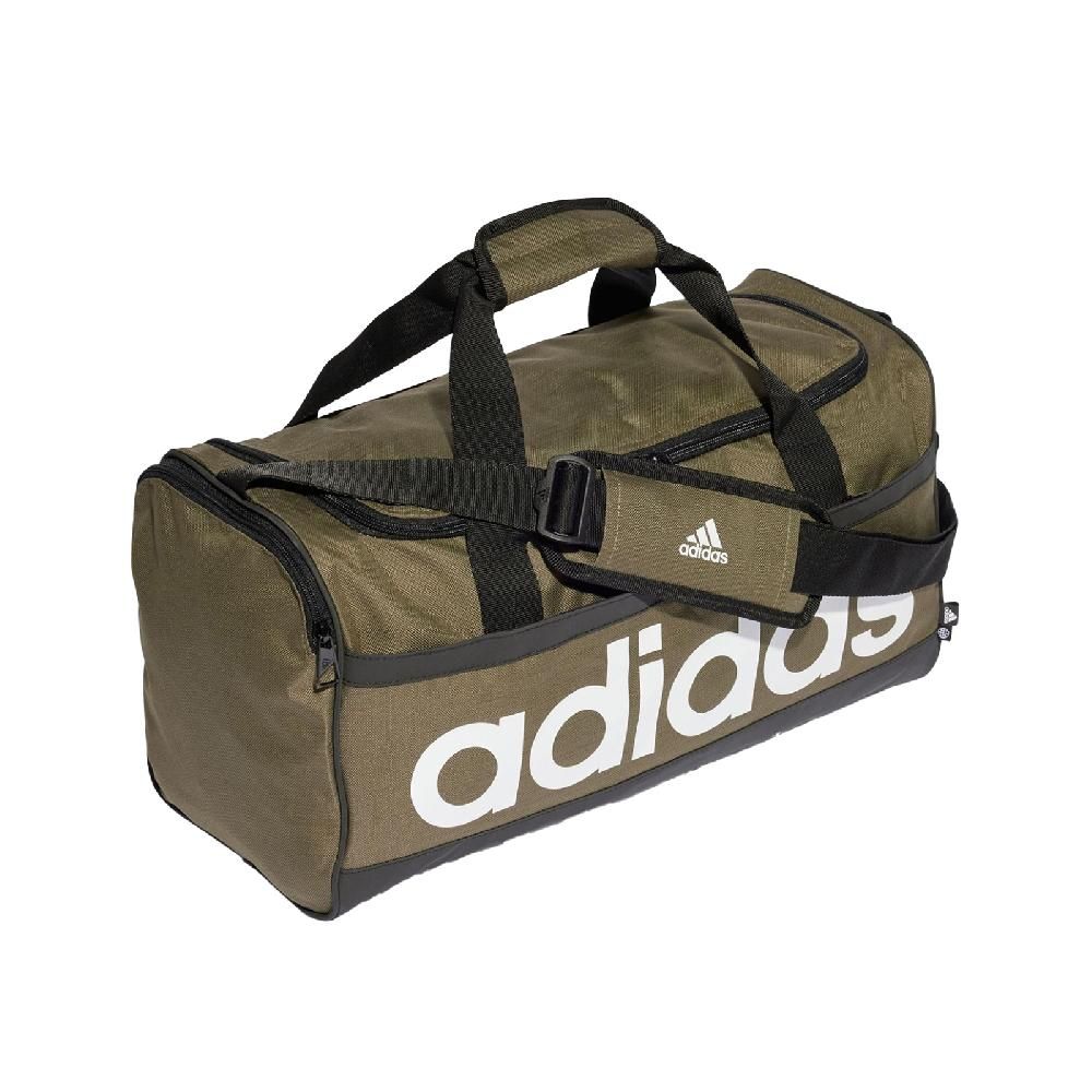 ADIDAS 愛迪達   包包 Essentials Duffle Bag 男女款 綠 白 行李袋 手提 健身包 HR5354