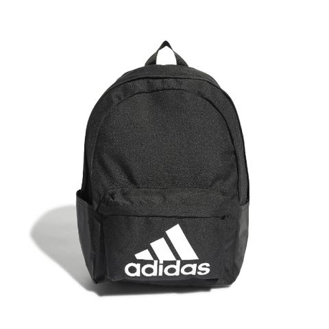 adidas 愛迪達 後背包 Logo Backpack 黑 白 書包 雙肩背 筆電包 側邊口袋 包包  HG0349