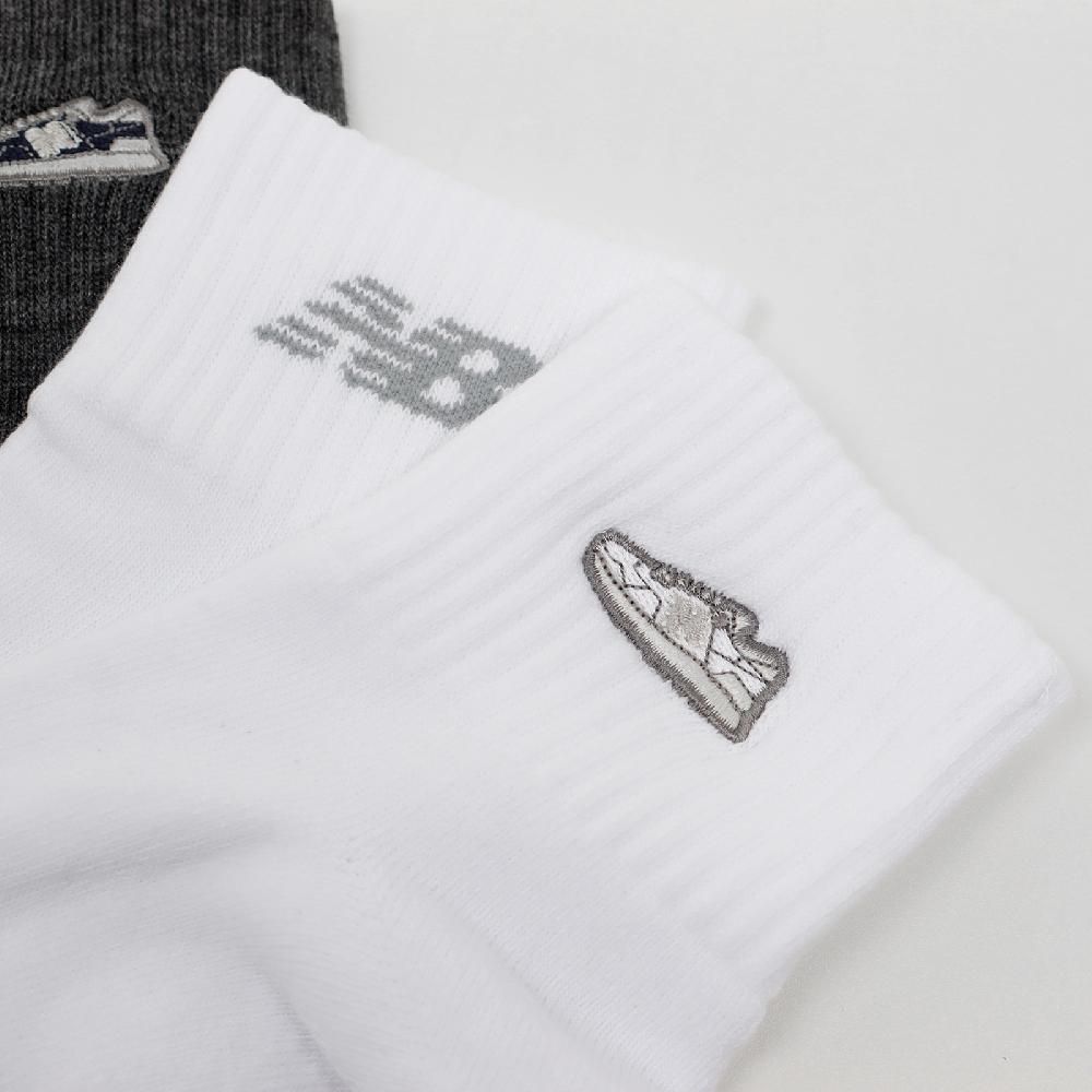 New Balance 紐巴倫 短襪 Ankle Socks 白 灰 厚底 毛巾布 刺繡 低筒 休閒襪 襪子 NB LAS40011AS1