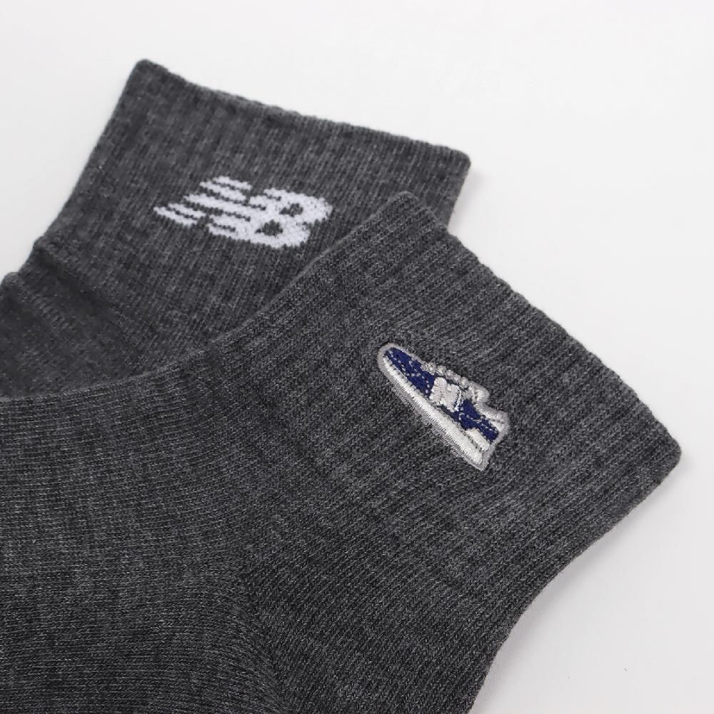 New Balance 紐巴倫 短襪 Ankle Socks 白 灰 厚底 毛巾布 刺繡 低筒 休閒襪 襪子 NB LAS40011AS1