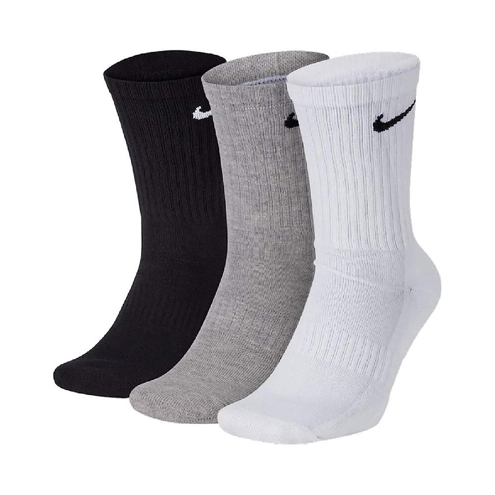 NIKE 耐吉 襪子 Performance Lightweight Crew Socks 男女款 黑 白 灰 中筒襪 長襪 三雙入 SX4704-901