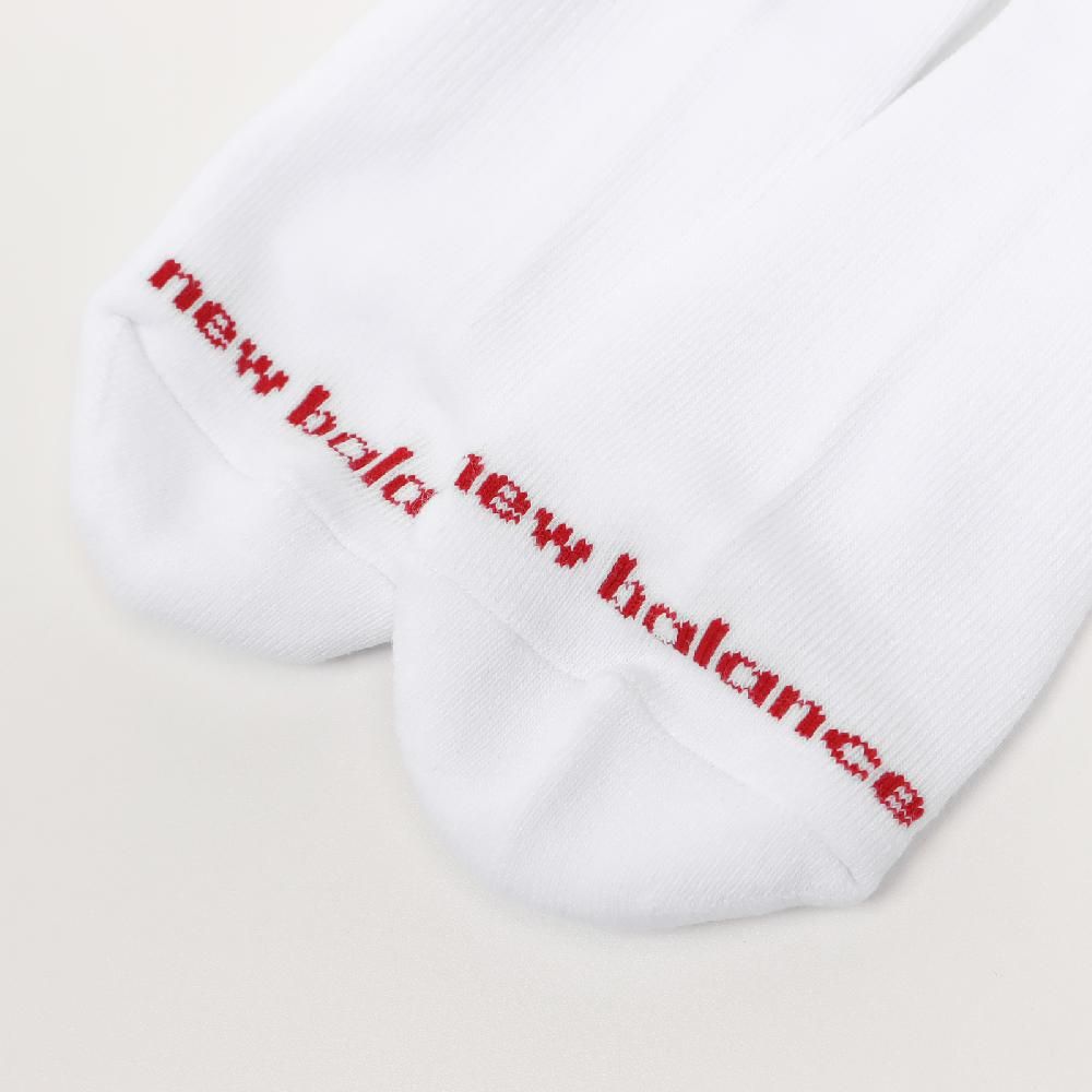 New Balance 紐巴倫 休閒襪 Crew Socks 白 紅 刺繡 中筒襪 長襪 襪子 NB 單雙入 LAS51261WT