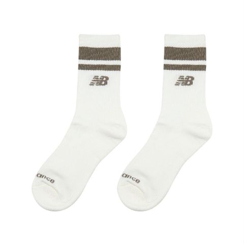休閒襪 Crew Socks 米白 棕 中筒襪 長襪 休閒 復古 襪子 NB 單雙入 LAS51241DOK