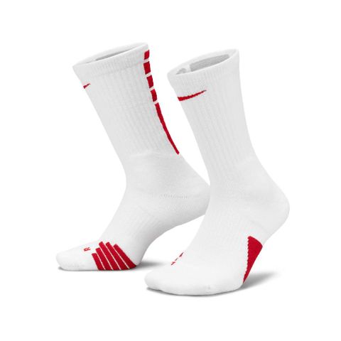 運動襪 Elite Crew Basketball Socks 白 紅 支撐 中筒襪 籃球襪 長襪 襪子 SX7622-103