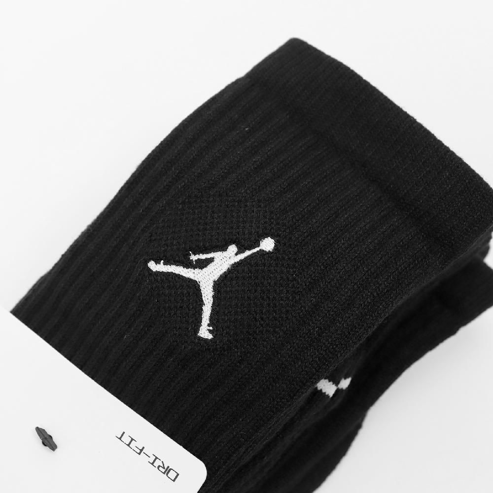 NIKE 耐吉 襪子 Jordan Everyday 男女款 黑 長襪 刺繡 三雙入 喬丹 飛人 DX9632-010