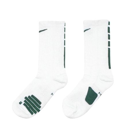 長襪 Elite Crew Basketball Socks 白 綠 支撐 緩衝 籃球 運動 中筒襪 運動襪 襪子 SX7622-104