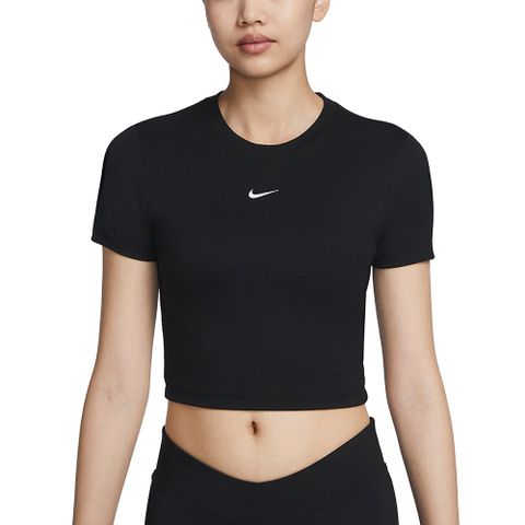 NIKE 耐吉 AS W NSW TEE ESSNTL SLIM CRP L 黑 上衣 女款 短袖上衣 運動 短版 FB2874-010