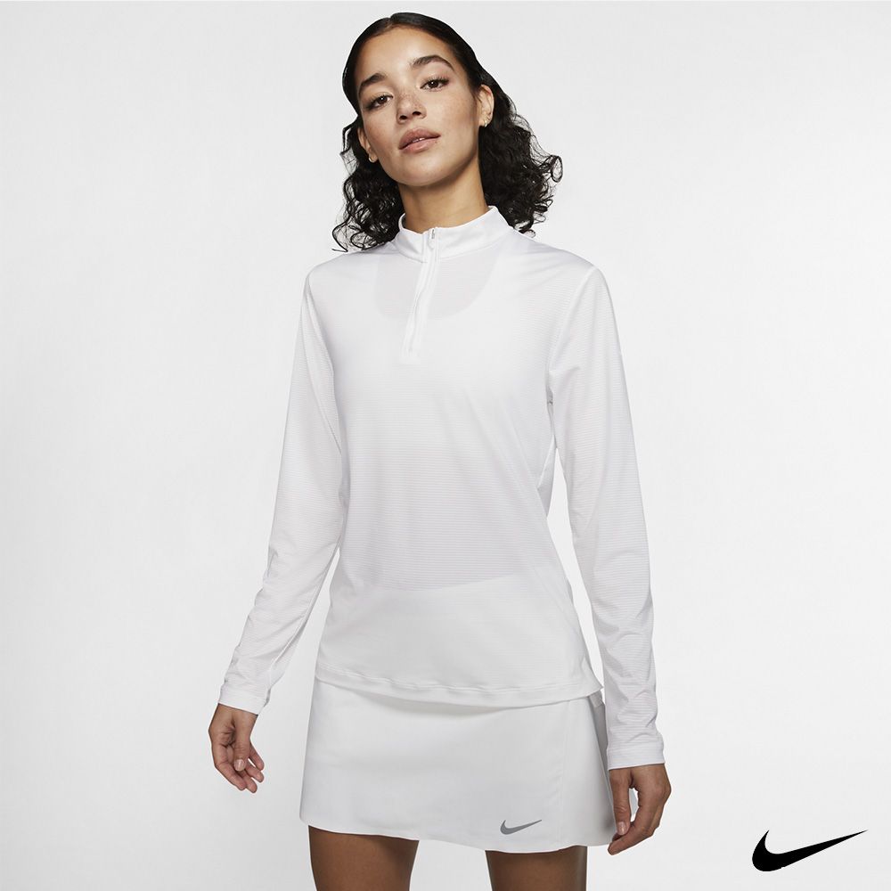 NIKE 耐吉  Dri-FIT UV Victory 女 長袖上衣 白 BV0236-100