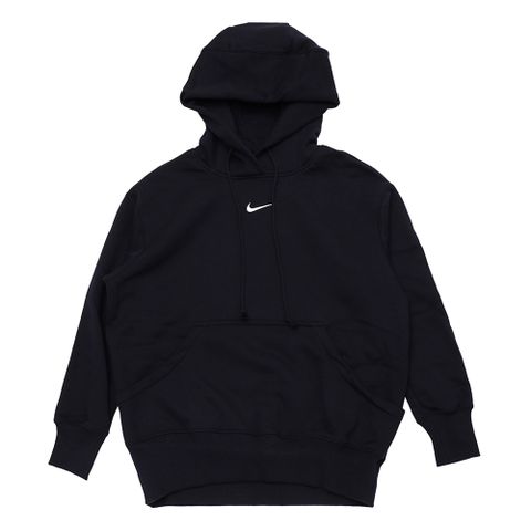 NIKE 耐吉 As W Nsw Phnx Flc Os Po Hoodie 女 黑 口袋 帽T 長袖 DQ5861-010