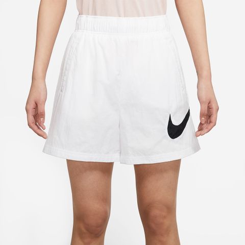 NIKE 耐吉 ASWNSW ESSNTL WVN HR SHORT HBR 白 短褲 女款 運動褲 海灘褲 DM6740100 DM6740-100