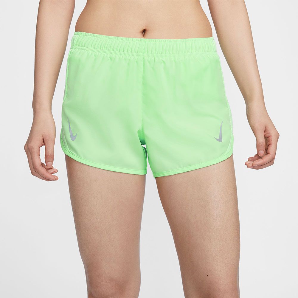 NIKE 耐吉  AS W NK FAST DF TEMPO SHORT 短褲 女 綠 抽繩 運動 透氣 反光 DD5936-376