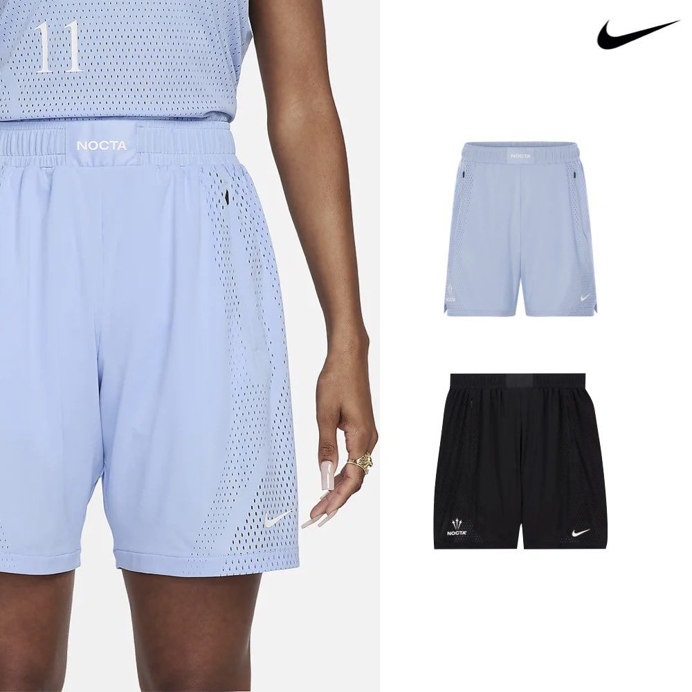 NIKE 耐吉 Nocta x  Lightweight Basketball Shorts Mist Blue 薄霧藍/黑色 聯名款 短褲 DV3652-479/DV3652-010