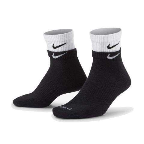 NIKE 耐吉 襪子 Everyday 男女款 黑 白 雙層襪 雙勾 雙色 單雙入 快乾 DH4058-011