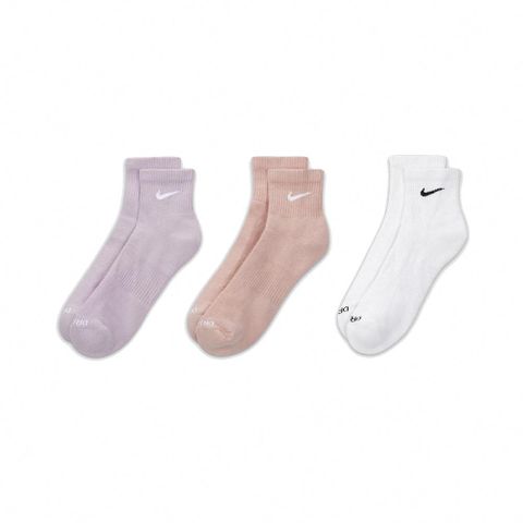 Nike Nike 襪子 Everyday 男女款 粉 紫 白 短襪 厚底 三雙入 三色 SX6890-990