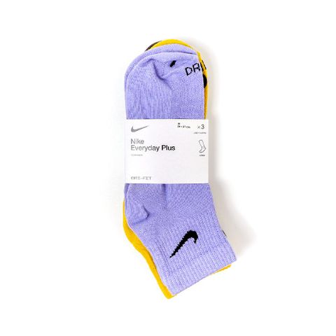 Nike 襪子 Everday Plus Lightweight 短襪 短筒襪 男女款 紫 黃 棕 SX6893-927