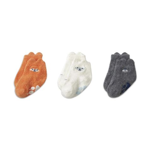 NIKE 耐吉 襪子 Track Pack Ankle Socks 童襪 小童 橘 灰 白 休閒 可愛 童趣 NY2243007TD-001