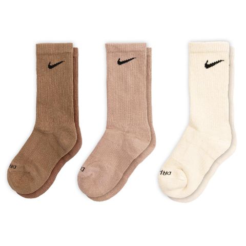 Nike 襪子 Everyday Plus 長襪 中筒襪 男女款 咖啡 棕 米白 豆沙 裸粉 休閒襪 SX6888-914