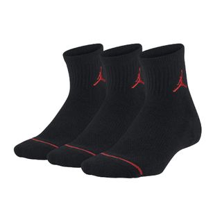 Nike 襪子 Jordan 黑 紅 男女款 短襪 中筒襪 黑襪 厚底 毛巾布 休閒 運動 3雙入 JD2113041GS-002
