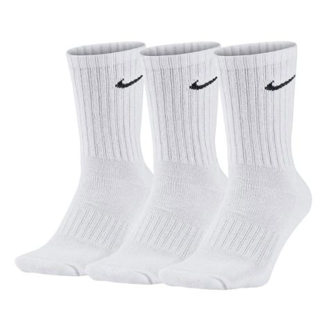 Nike 襪子 Everyday Lightweight Crew Socks 白 長襪 中筒襪 休閒 基本款 經典 SX7676-100