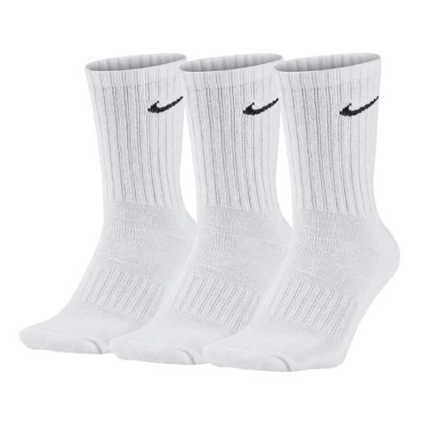 NIKE 耐吉 襪子 Everyday Lightweight Crew Socks 白 長襪 中筒襪 休閒 基本款 經典 SX7676-100