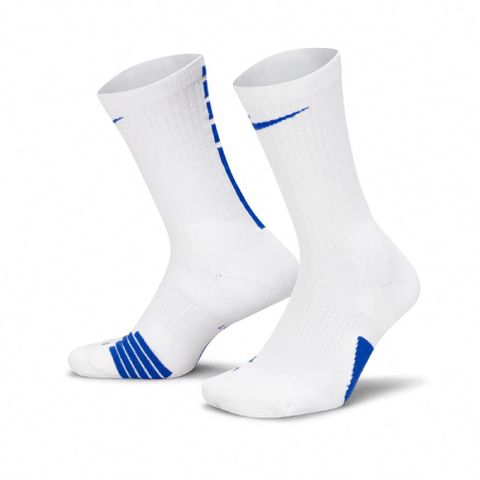 Nike 耐吉 襪子 Elite Crew 白 藍 籃球襪 運動襪 長襪 中筒襪 基本款 SX7622-111