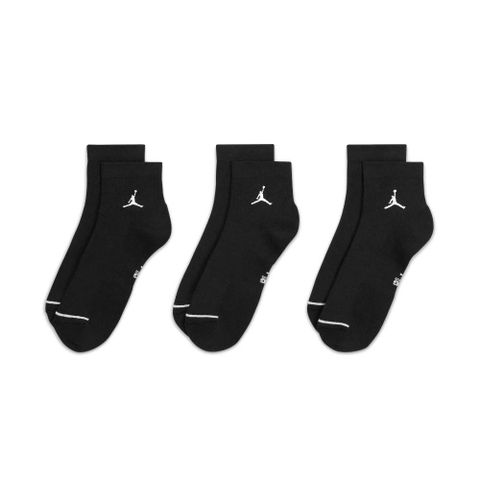 Nike 耐吉 襪子 Jordan Everyday 黑 白 短襪 男女款 吸濕 排汗 喬丹 黑襪 3雙入 DX9655-010