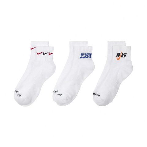 NIKE 耐吉 短襪 Everyday Plus Training 白 藍 橘 速乾 厚底 毛巾布 運動襪 襪子 DH3827-902