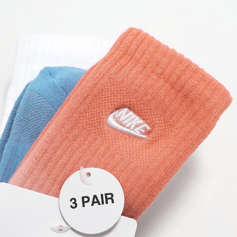 NIKE 耐吉   童襪 Cushioned Crew 3 Pairs Socks 兒童襪 厚底 毛巾布 小朋友 襪子 NY2433004PS-001