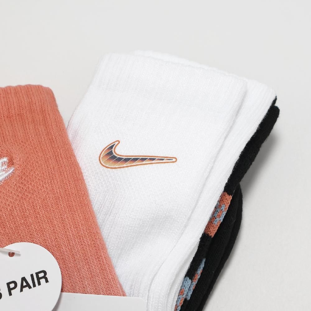 NIKE 耐吉   童襪 Cushioned Crew 3 Pairs Socks 兒童襪 厚底 毛巾布 小朋友 襪子 NY2433004PS-001