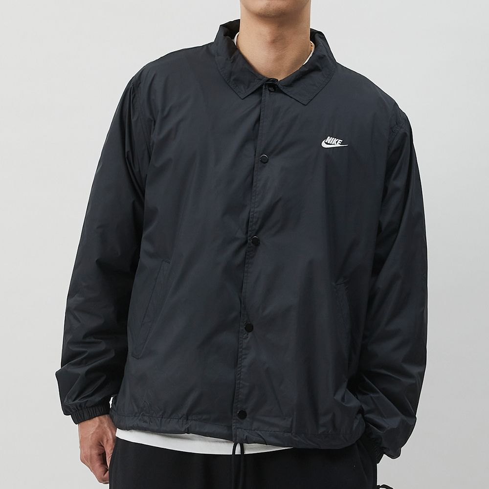 NIKE 耐吉  AS M NK Club Coaches JKT 男款 黑色 休閒 運動 教練外套 外套 FN3317-010