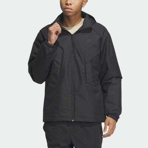 Adidas TH UTILI WV JKT [IS0450] 男 連帽 外套 亞洲版 運動 訓練 休閒 輕量 舒適 黑