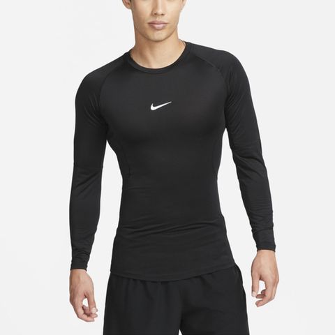 Nike AS M NP DF TIGHT TOP LS [FB7920-010] 男 緊身衣 長袖 上衣 訓練 黑