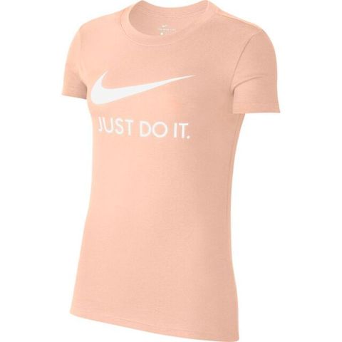 NIKE 耐吉 As W Nsw Tee JDI Slim [CI1384-664] 女 短袖 上衣 T恤 圓領 合身 粉橘
