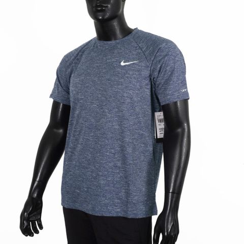 Nike Heather [NESSA589-440] 男 短袖 上衣 T恤 防曬衣 抗UV 運動 訓練 慢跑 雪花藍