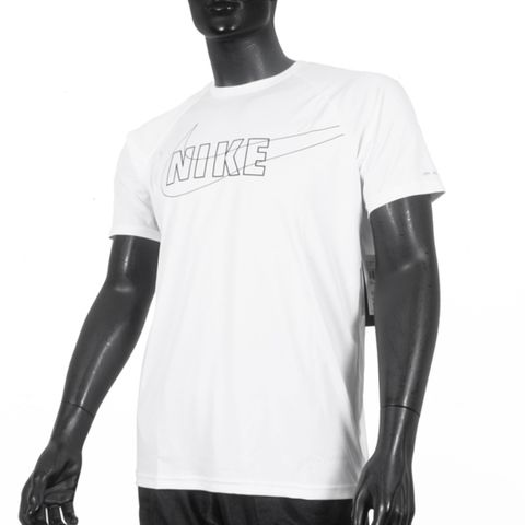 NIKE 耐吉 [NESSD690-100] 男 短袖 上衣 防曬衣 T恤 抗UV 運動 休閒 透氣 舒適 白