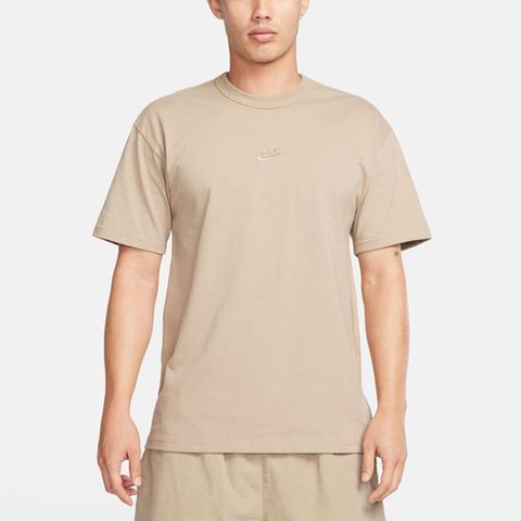 Nike NSW Premium Essentials [DO7393-247] 男 短袖上衣 T恤 高磅數 休閒 奶茶