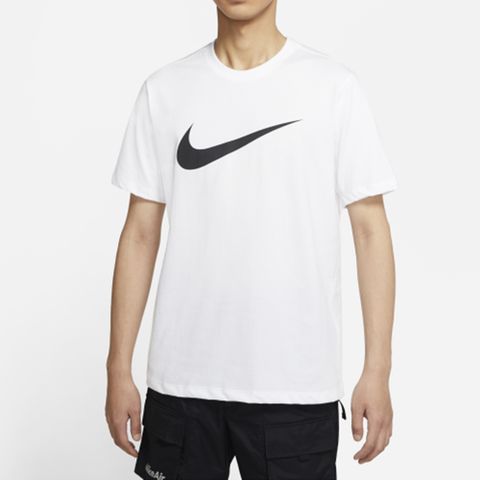 NIKE 耐吉 Sportswear Swoosh 短袖上衣 T恤 男款 運動 休閒 慢跑 大勾 白 LOGO DC5095-100