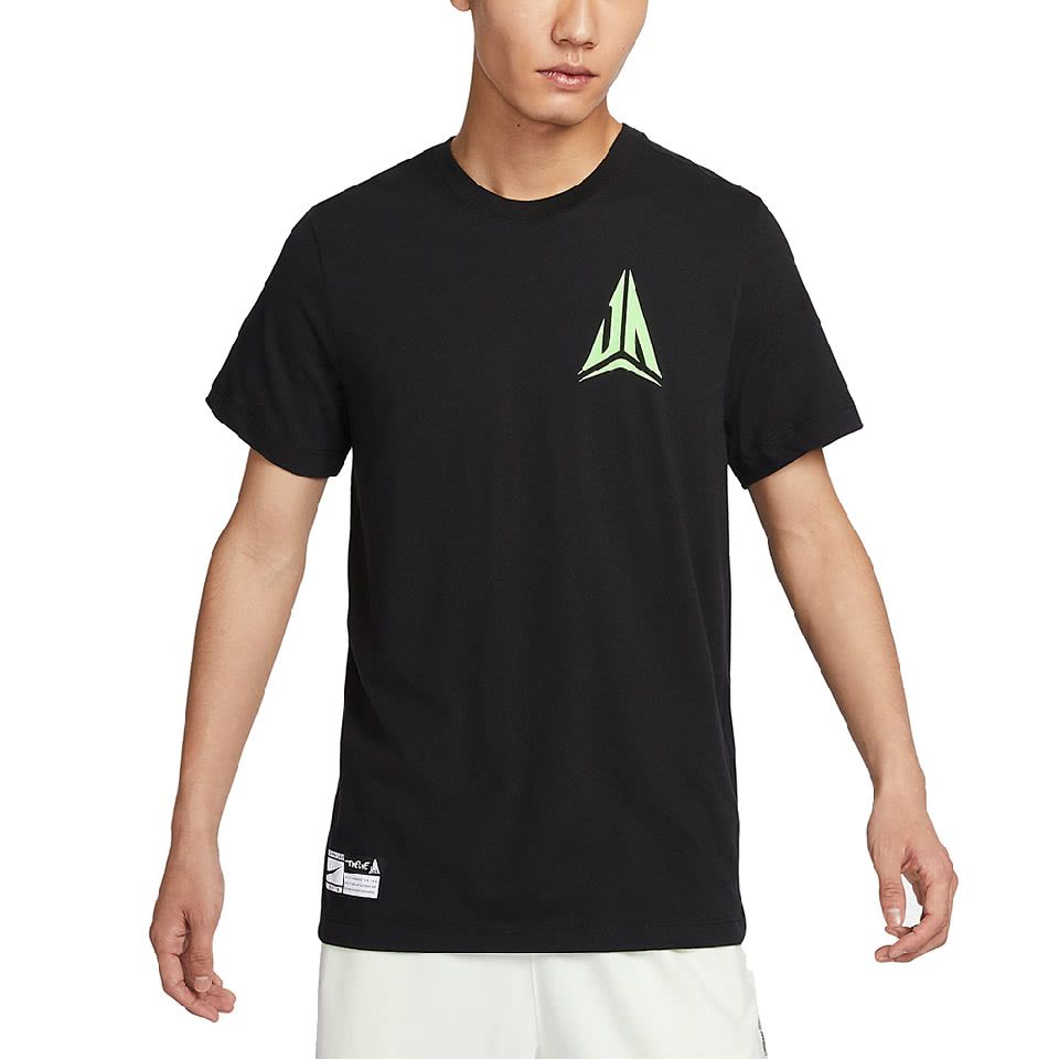 NIKE 耐吉  S JA M NK DF TEE 上衣 短袖 短T 男 黑 莫蘭特 休閒 運動 圓領 FQ4911-010