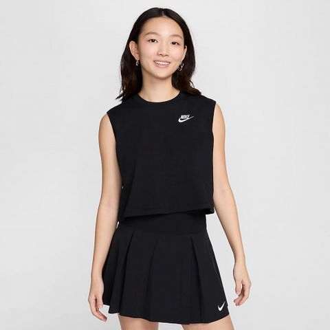 NIKE 耐吉 AS W NSW CLUB CRP SL TEE 黑 背心 女款 運動背心 慢跑 FV5506-010