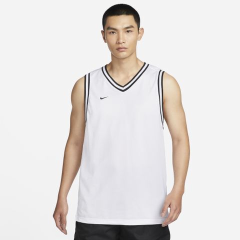NIKE AS M NK DF DNA JERSEY 白色 籃球背心 運動 男 透氣 排汗 FQ3708-100