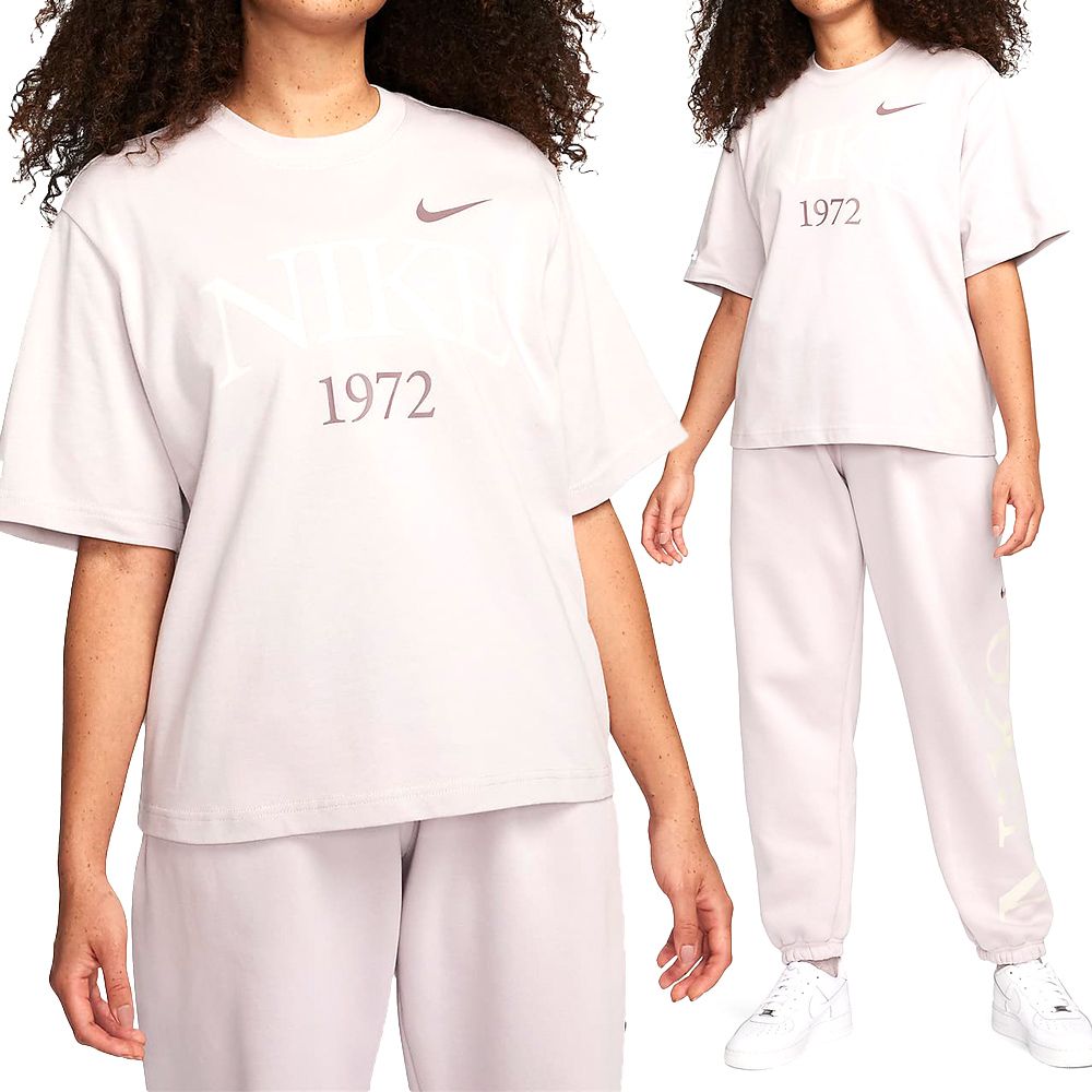 NIKE 耐吉  AS W NSW TEE CLASSICS BOXY 女款 奶茶色 圓領 短袖 FQ6601-019