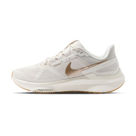 NIKE 耐吉 Nike Air Zoom Structure 25 女 白金 網布 透氣 氣墊 緩震 慢跑鞋 DJ7884-007