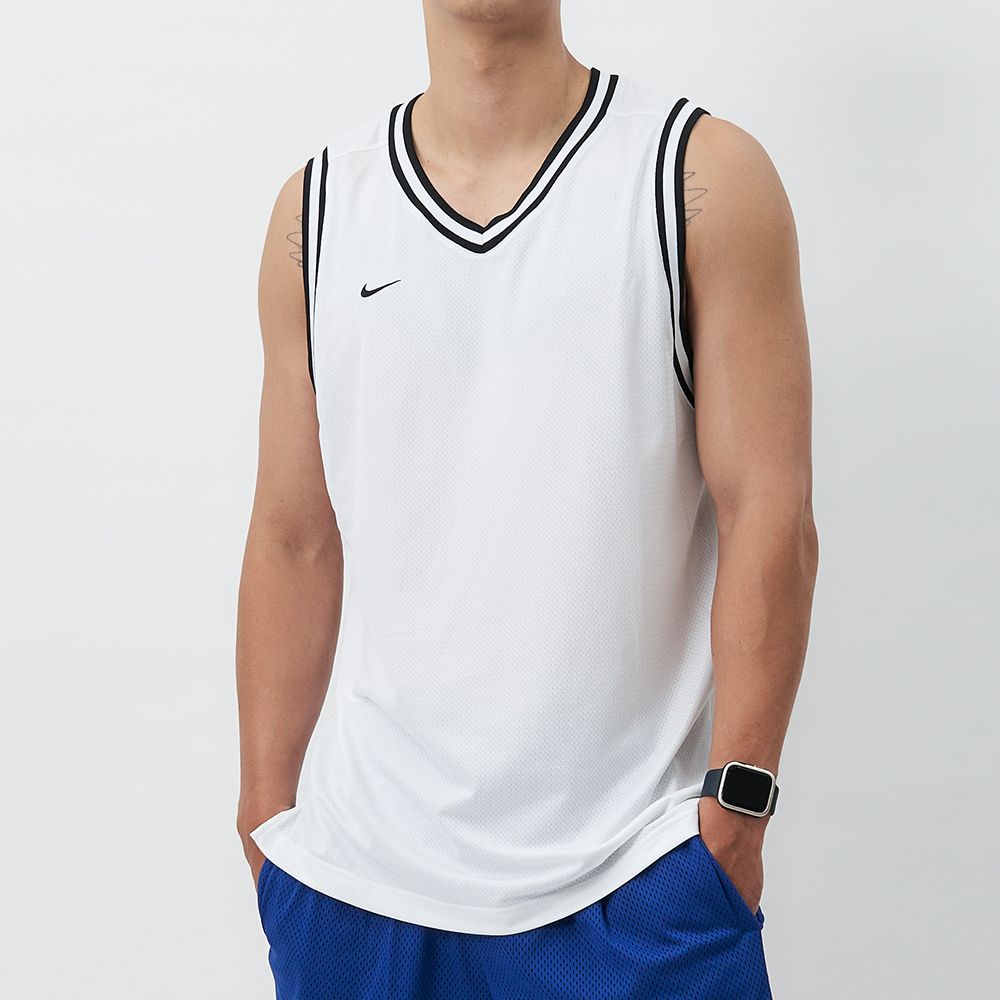 NIKE 耐吉 Nike AS M NK DF DNA Jersey 男款 白色 籃球背心 運動 排汗 透氣 背心 FQ3708-100